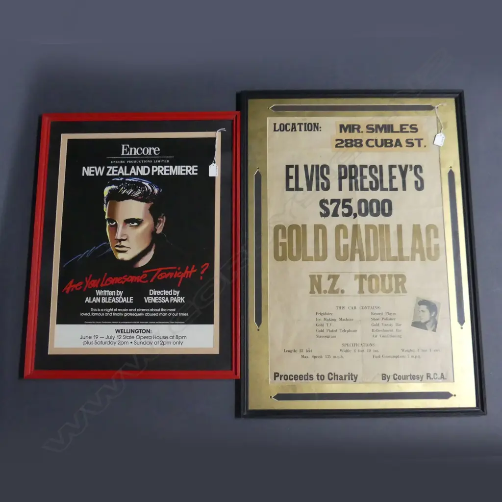 2 x ELVIS PRESLEY RELATED FRAMED ITEMS Image 1++