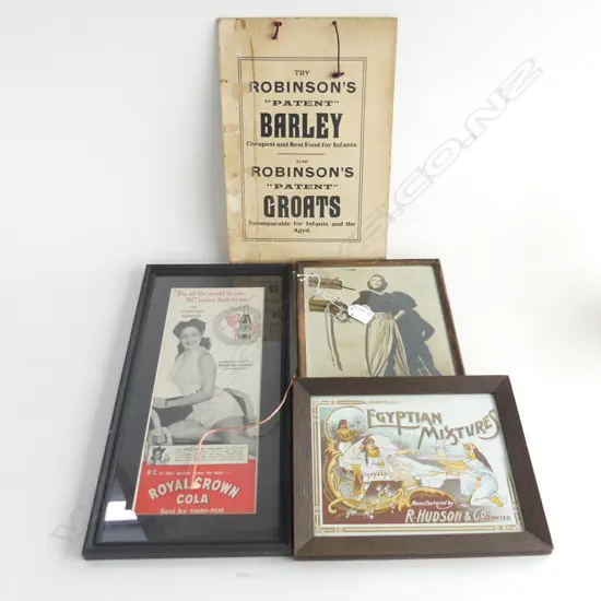 (19) 3X ADVERTISING FRAMED WORKS & 1 SEPIA PRINT OF STARLET