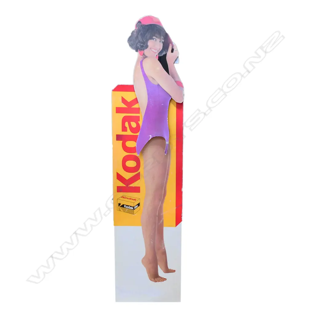 KODAK CARDBOARD ADVERTIZING FIG WITH WIRE STAND, H.1630mm Image 1++