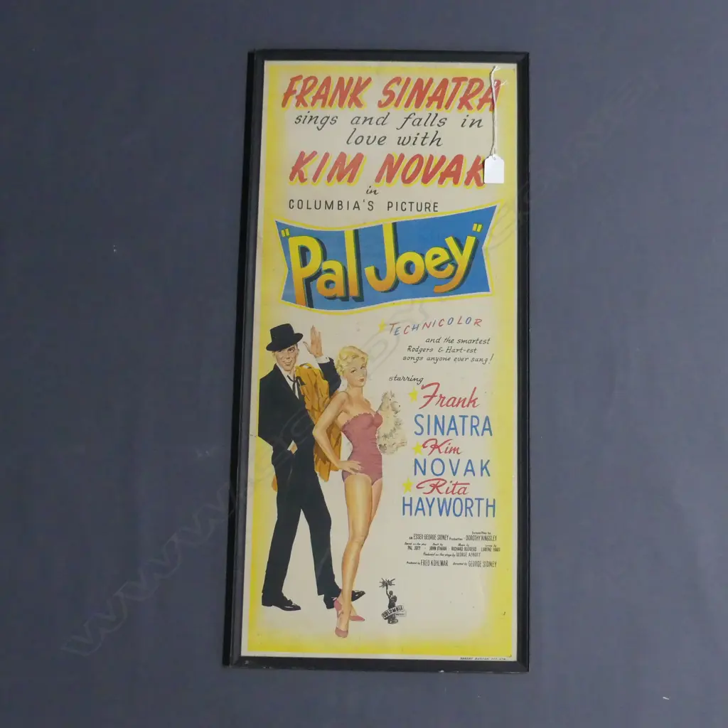 FRAMED VINTAGE MOVIE POSTER FOR FRANK SINATRAS 'PAL JOEY' PRINTED BY ROBERT BURTON Image 1++