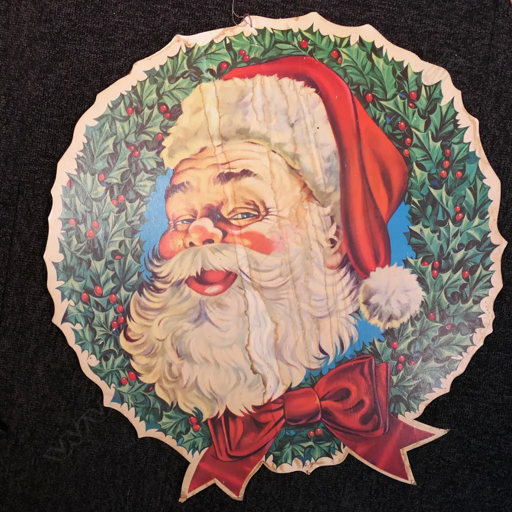 THE MARX BROTHERS CARDBOARD HANDPAINTED FACE PROPS FROM THE MAJESTIC THEATRE, 600 x 500mm + CARDBOARD SANTA DECORATION Image 1++