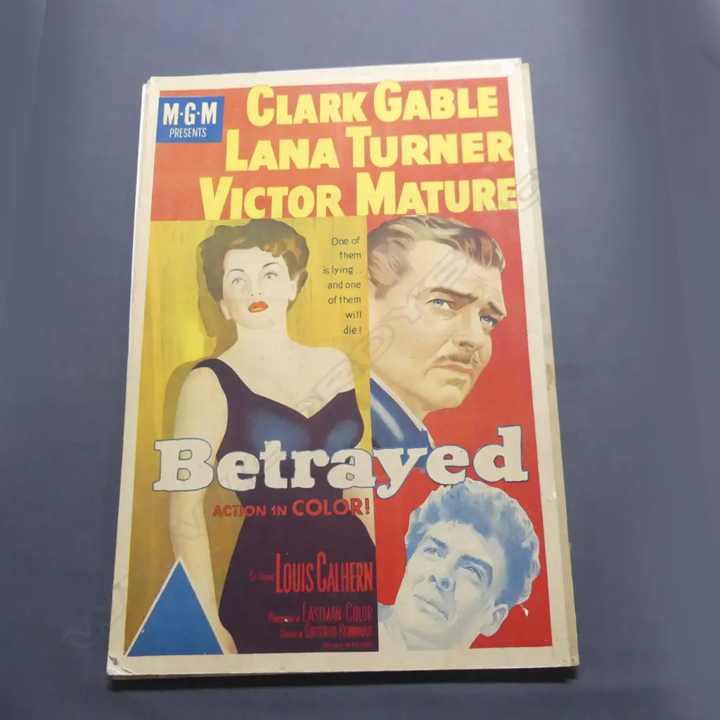 7 x LARGE VINTAGE MOVIE POSTERS MOUNTED ON BOARD, 1020 x 690mm Image 1++