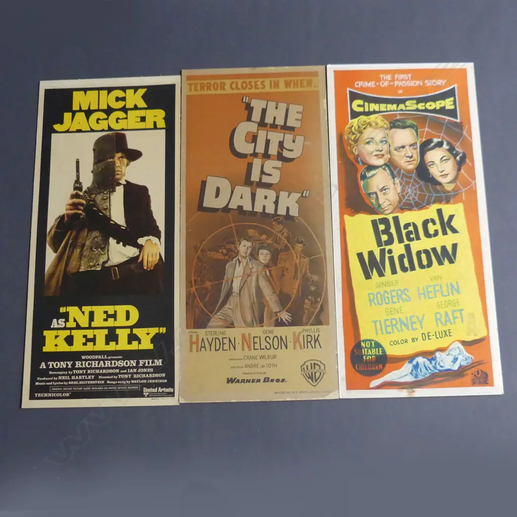 6 x VINTAGE DOOR DAYBILL MOVIE POSTERS Image 1++
