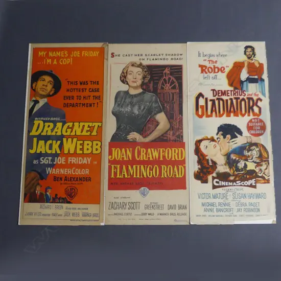 6 x VINTAGE MOVIE DAYBILL POSTERS