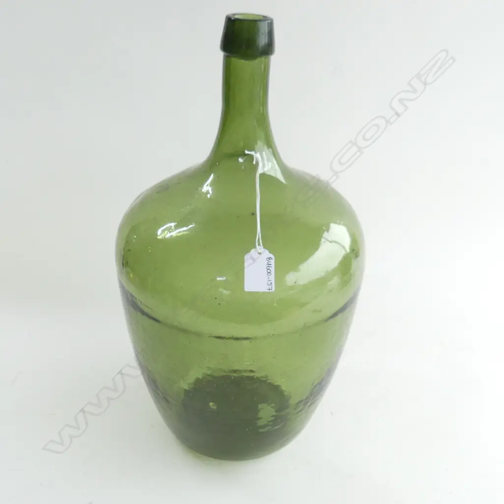 LARGE GREEN GLASS CARBOY H. 450mm Image 1++