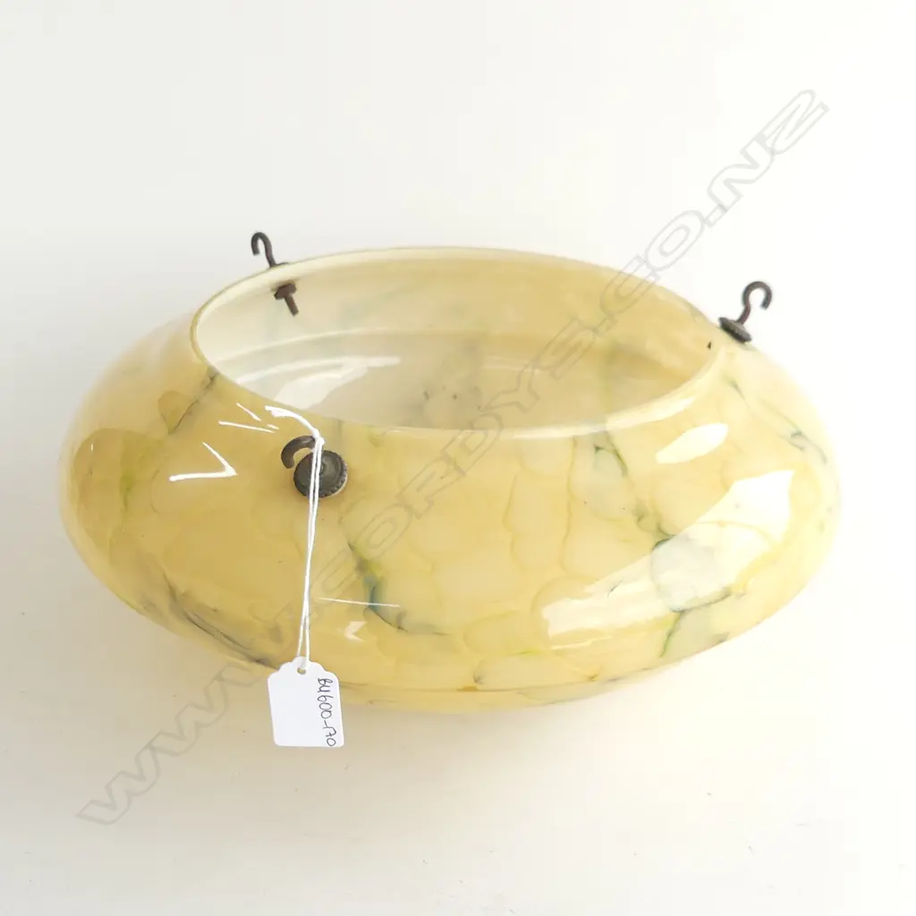 ART DECO HANGING SHADE YELLOW COLORWAY WITH 3 CHAINS, W.360mm Image 1++