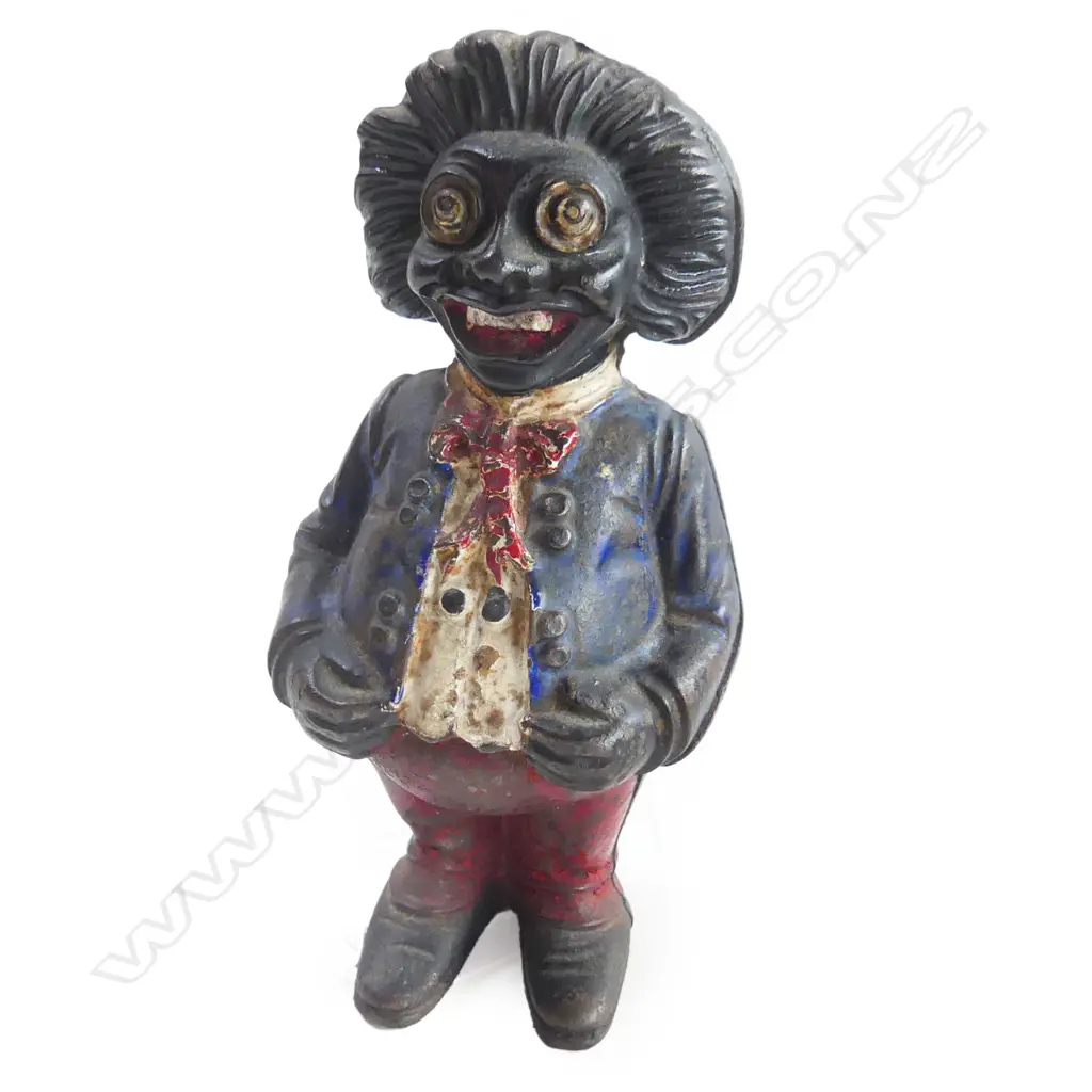 (9) 'MR SMILES' MONEY BOX IN BLUE JACKET AND RED TROUSERS H. 165mm Image 1++