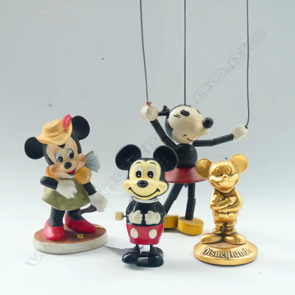 4 DISNEY CHARACTERS 2 x MICKEY MOUSE & 2 x MINNIE MOUSE H. 100mm Image 1++