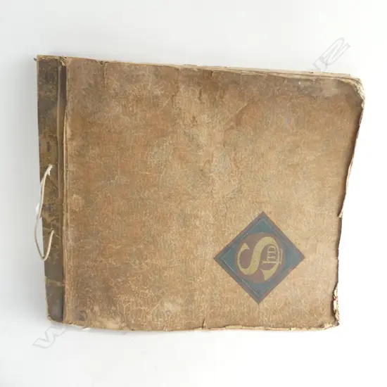 A CIRCA 1920s SCRAPBOOK FULL OF CUTTINGS OF SILENT FILM STARS & RACEHORSES H. 610 x 520mm
