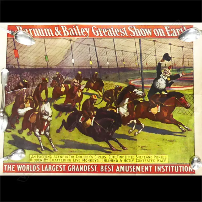 (87) 10 SM VINTAGE CIRCUS POSTERS & MULTIPLE CIRCUS PARADE CALENDER PRINTS Image 1++
