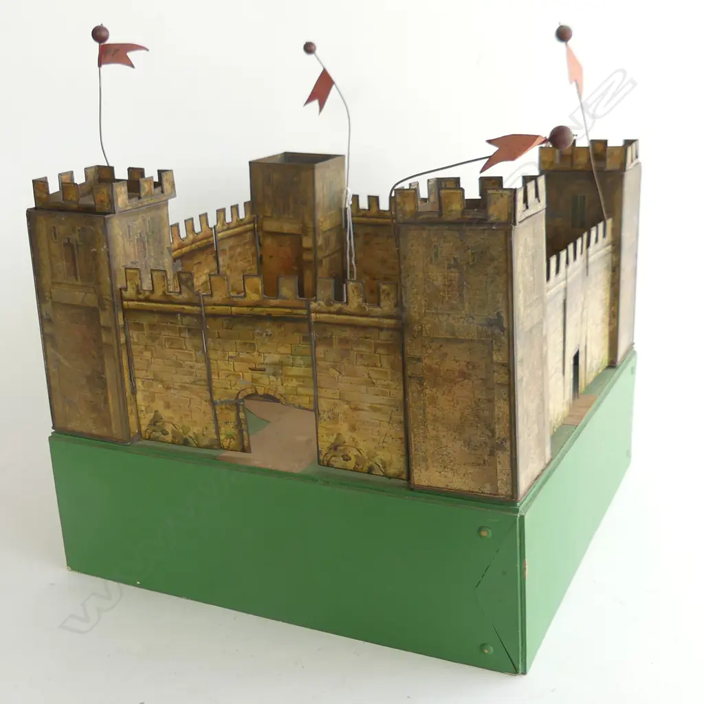 PEEK FREANS BISCUIT TIN CASTLE FORM MOUNTED ON BASE H. 275 x W. 340mm Image 1++
