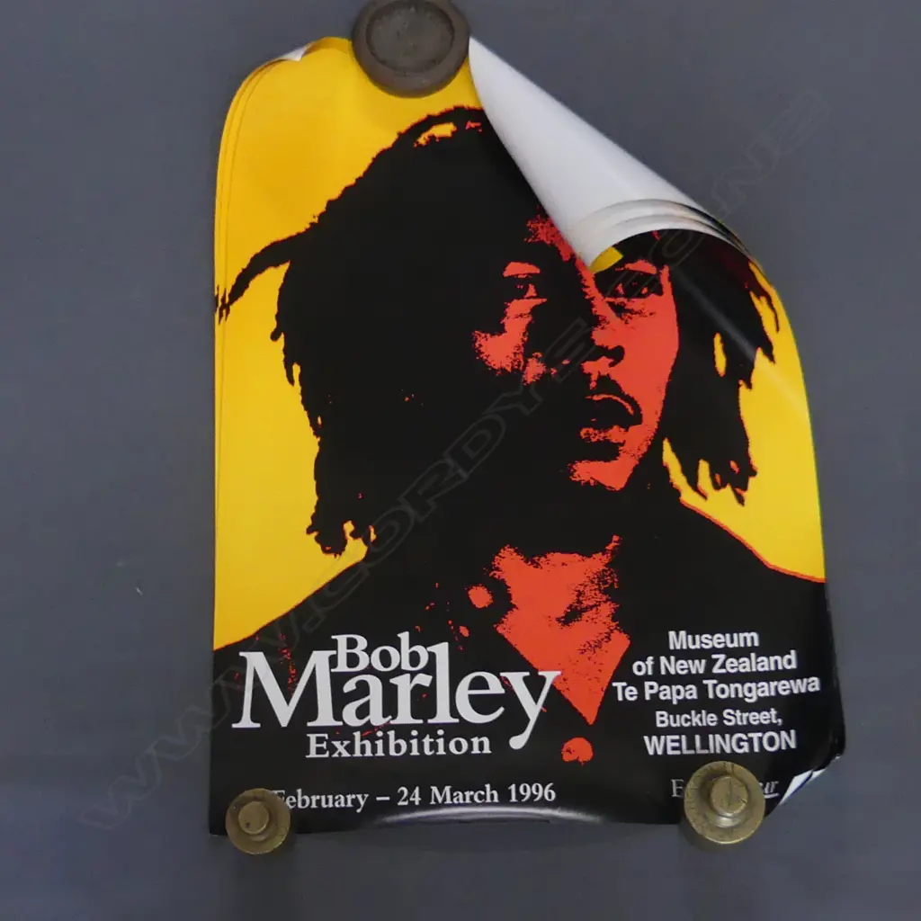 (61) 8 POSTERS, INCLUDING 3 X BOB MARLEY, NZ STAMP ISSUE PLUS OTHERS Image 1++
