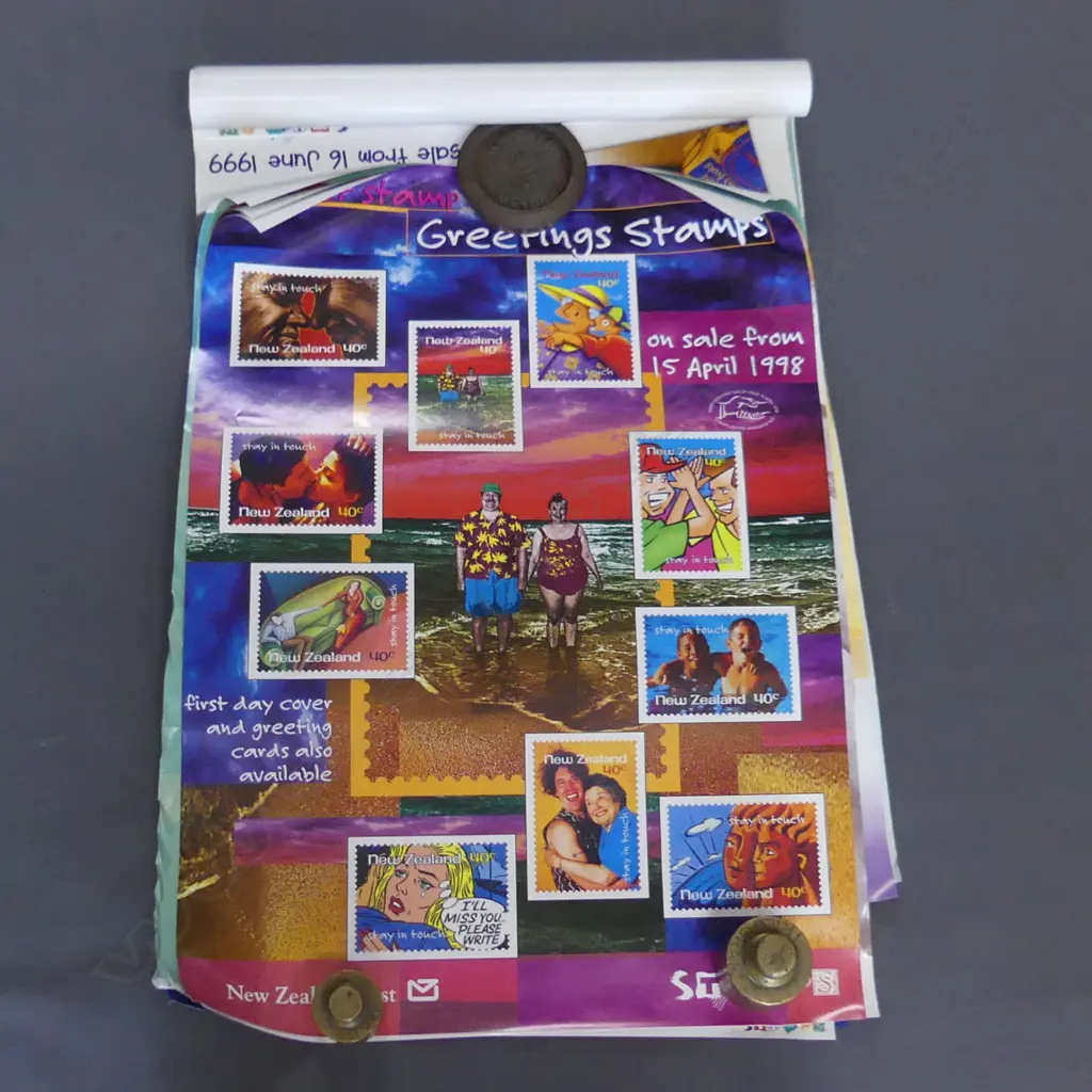 (61) 14 NZ POST POSTERS, IN TUBE, INCLUDES DORIS LUSK, RUGBY SUPER 12 ,TAONGA NZ ETC Image 1++