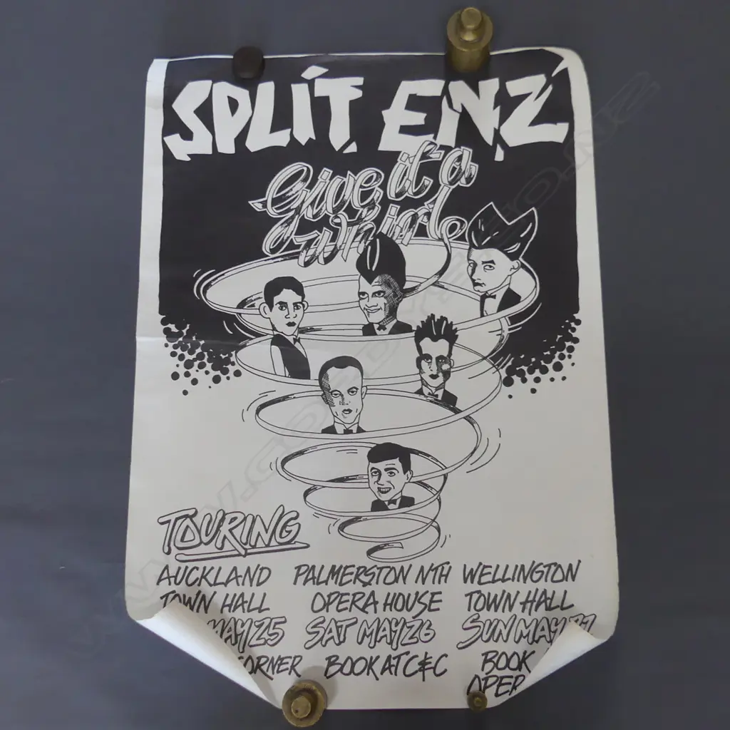 (61) 7 VINTAGE POSTERS, 2 TOURIST POSTERS, EARLY SPLIT ENZ, ONCE WERE WARRIORS & 2 OTHERS Image 1++