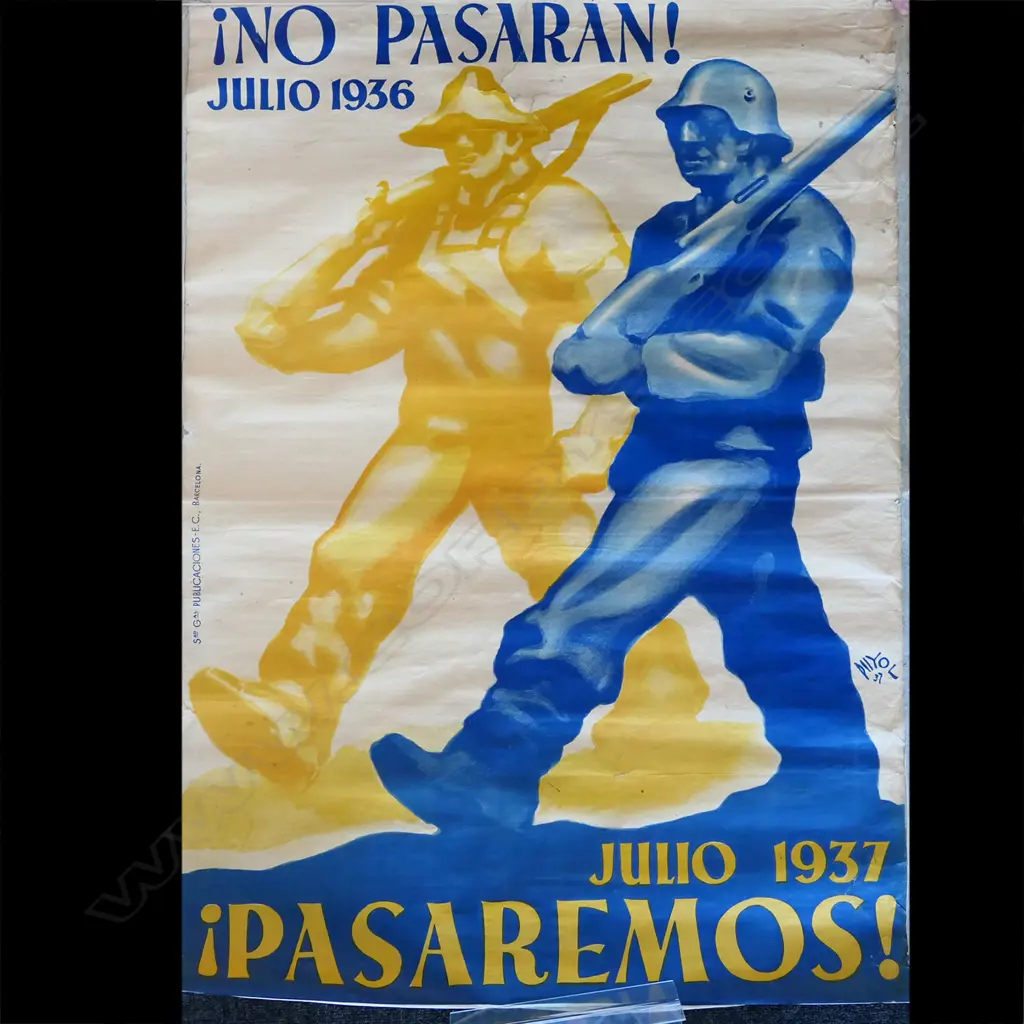 (80) LG UNFRAMED ORIGINAL SPANISH CIVIL WAR POSTER by RAMON PUYOL, 970 x 670mm Image 1++