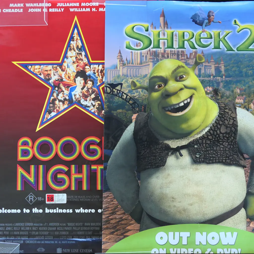 12 POSTERS INCLUDING BARACK OBAMA AS SUPERMAN SHREK BOOGIE NIGHTS ETC Image 1++