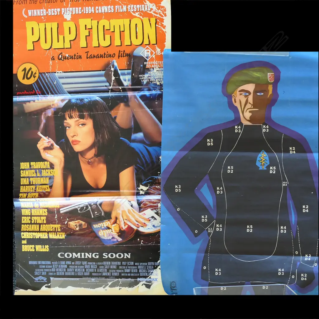 (87) 8 SMALL POSTERS, 3 VINT CIRCUS POSTERS, PULP FICTION PLUS 4 OTHERS Image 1++