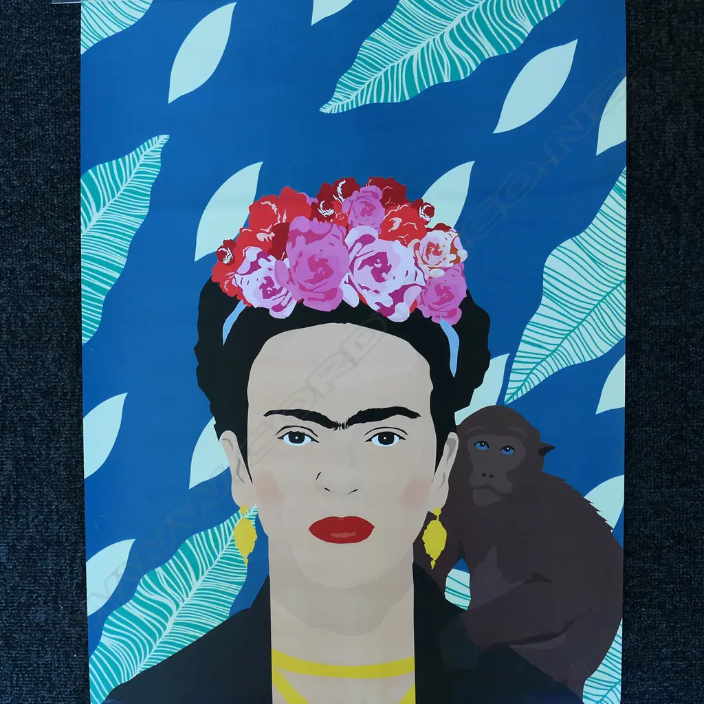 (87) 6 SMALL POSTERS INCL. EARLY UK SPCA POSTER, MARIJUANA, FRIDA KAHLO & OTHERS Image 1++
