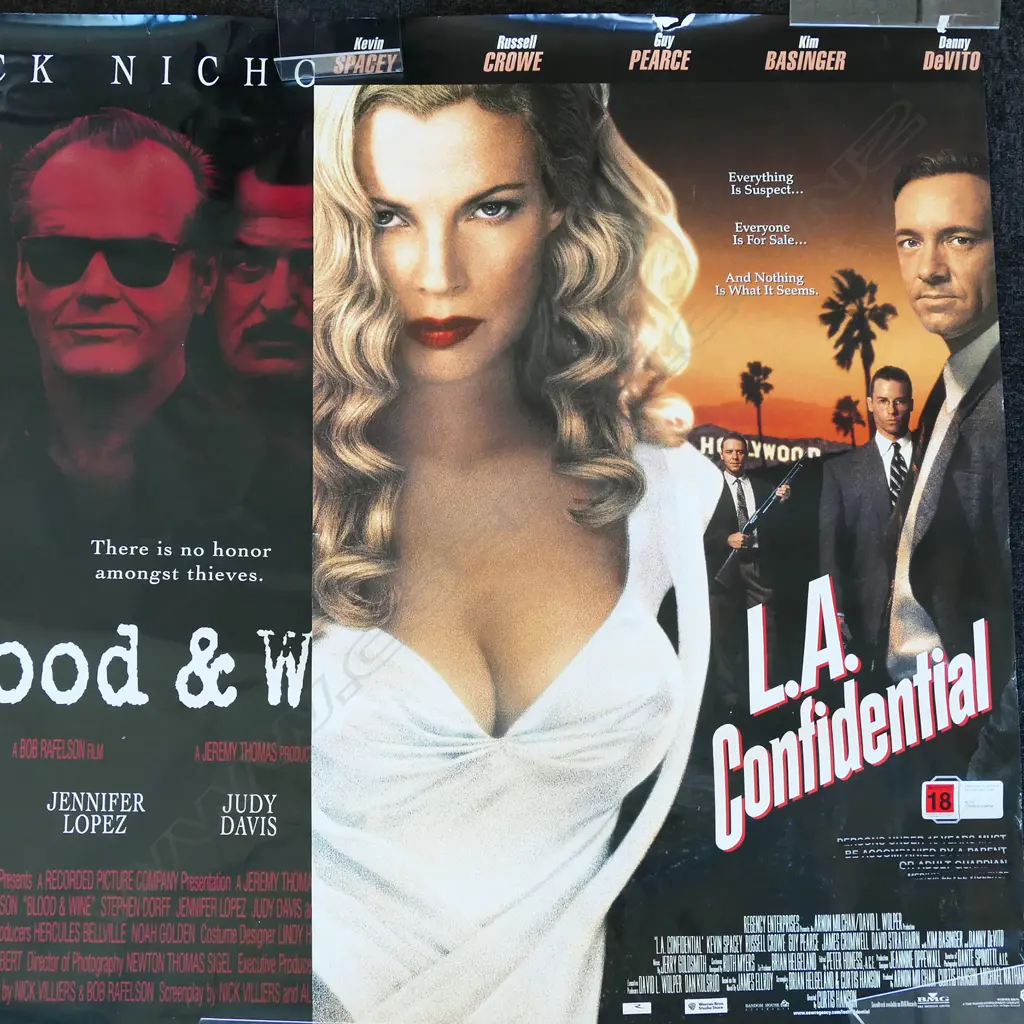 12 POSTERS INCL. LORD OF THE RINGS, LA CONFIDENTIAL, LAIR OF THE WHITE WORM, 2 ART PRINTS & OTHERS Image 1++