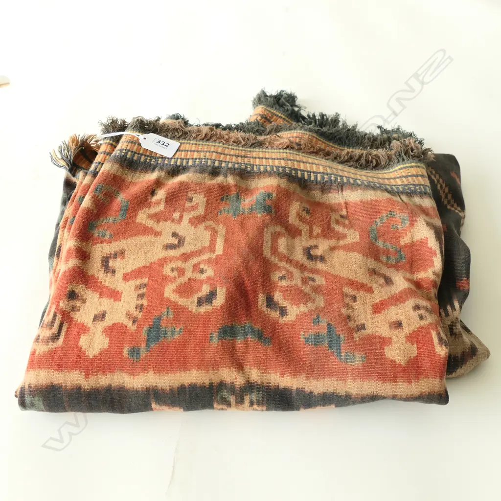 (89) INDONESION WOVEN COTTON IKAT 2500 x 1150mm Image 1++