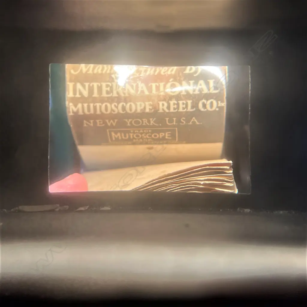 OLD CAST IRON ARCADE PENNY IN THE SLOT MUTOSCOPE VIEWER H.1450mm Image 1++