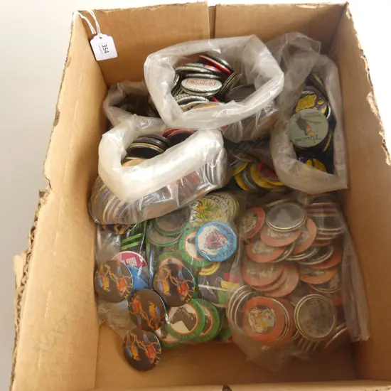 (88) BOX LOT LARGE BADGE COLLECTION