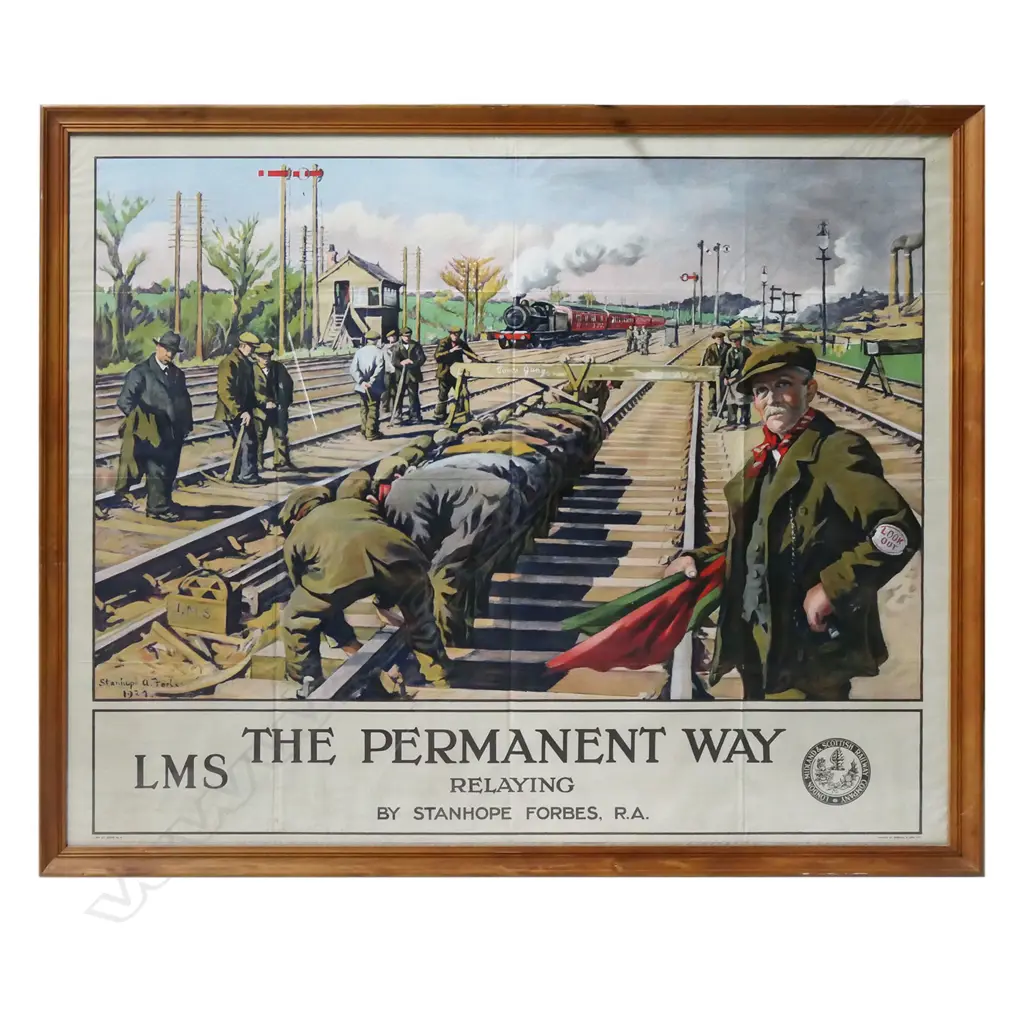 LG STANHOPE FORBES MIDLAND & SCOTTISH RAILWAY POSTER, FRAMED, 1108 X 1300mm Image 1++