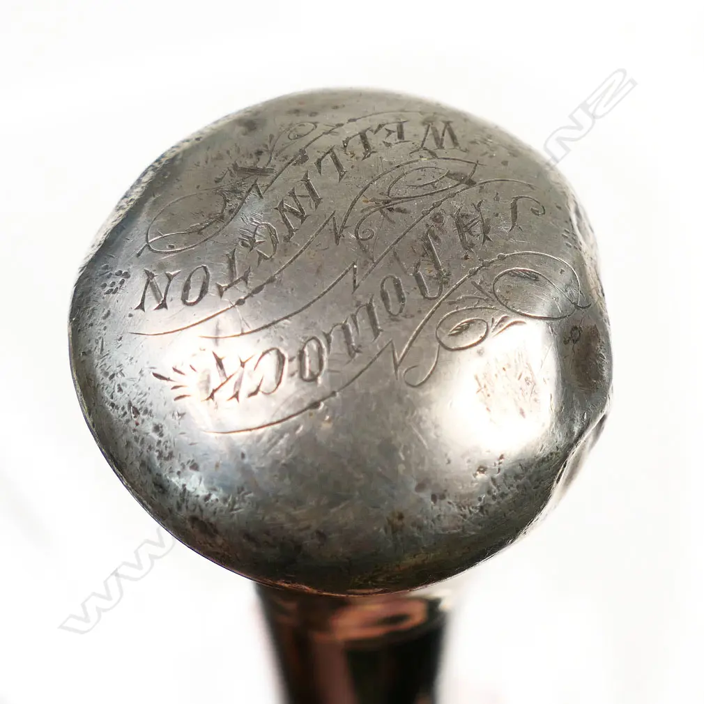 3 WALKING STICKS, INCL. 1 SILVER TOPPED INSCRIBED 'J H POLLOCK' Image 1++