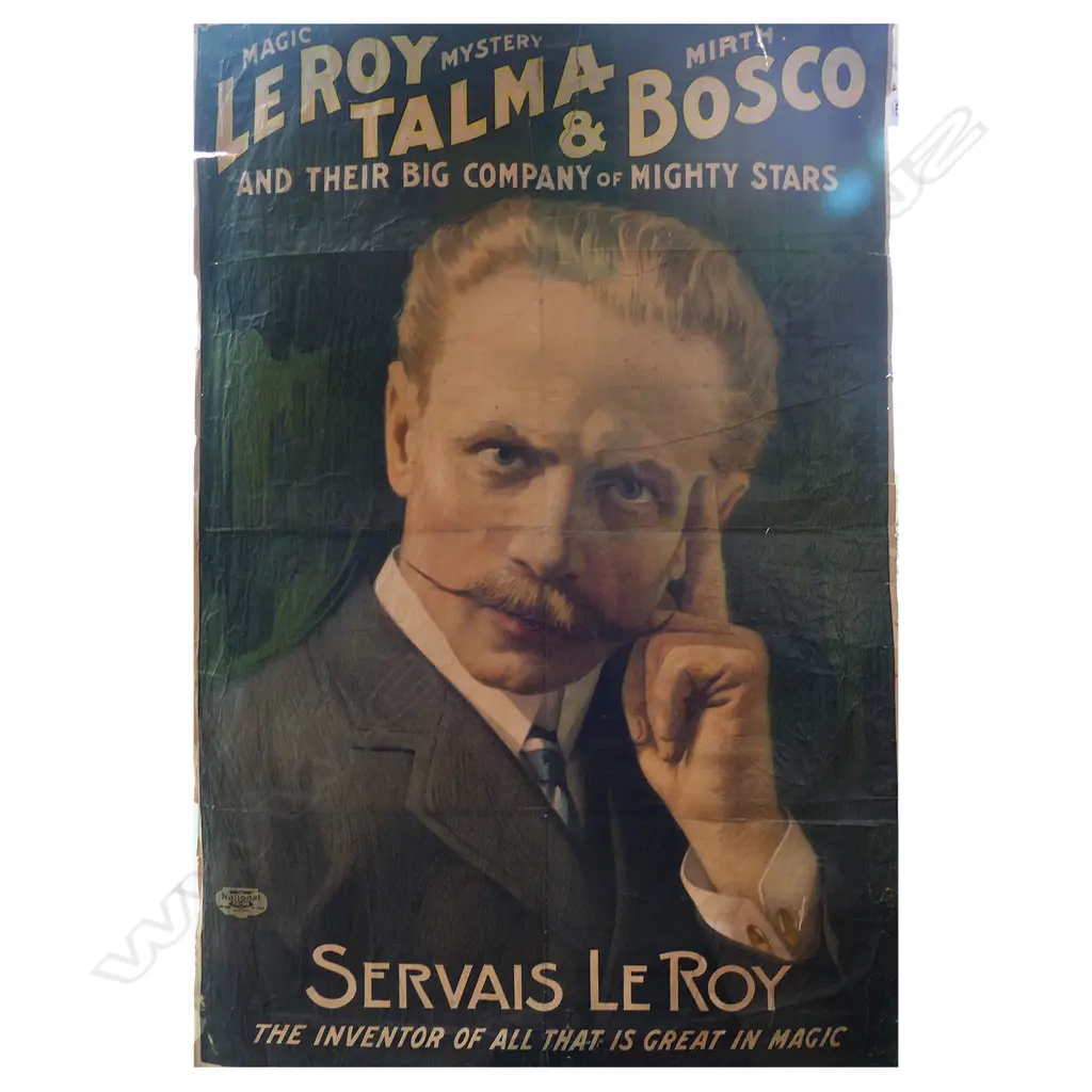 LG MAGICIAN POSTER 'SERRAIS LE ROY', BELGIAN MAGICIAN & ILLUSION DESIGNER, 1000 x 670mm Image 1++