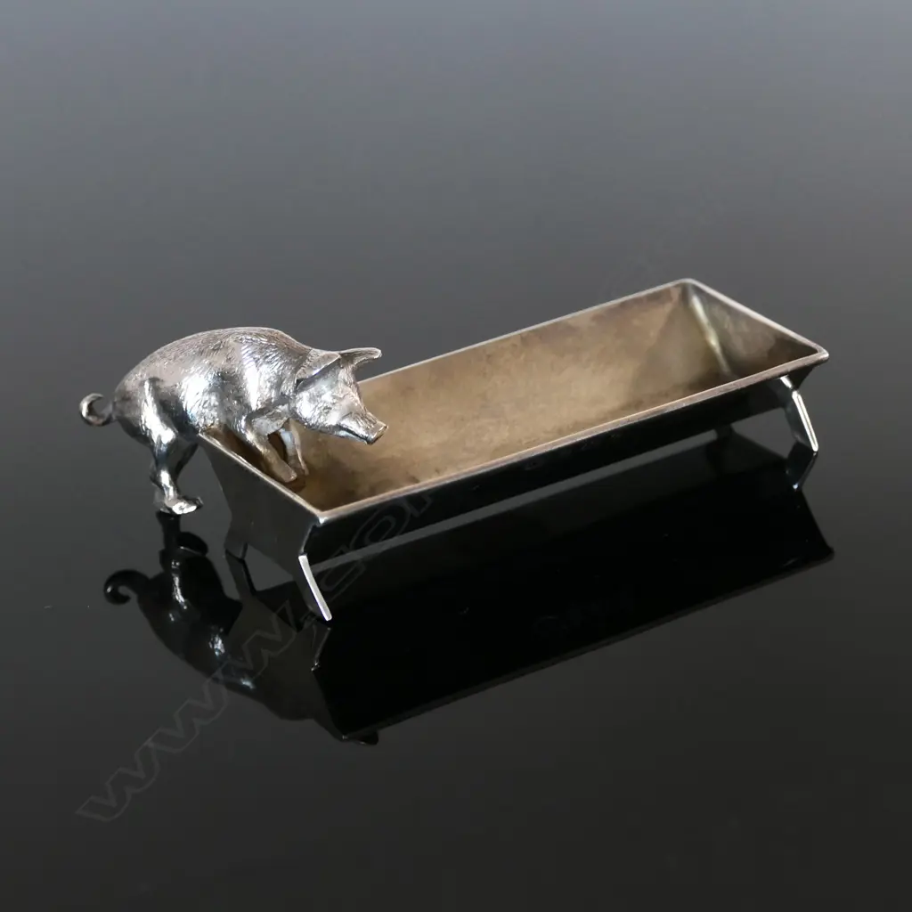 1904 Sterling Silver Pig Trough Stamp Wetter Image 1++