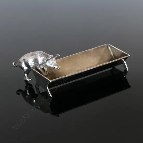 1904 Sterling Silver Pig Trough Stamp Wetter