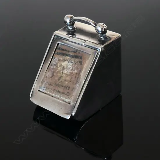 Silver Coal Scuttle, complete with insert in lid for postage stamp