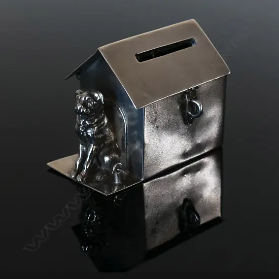 Early 20thC German .800 Silver Single Slot Stamp Coil Dispenser
