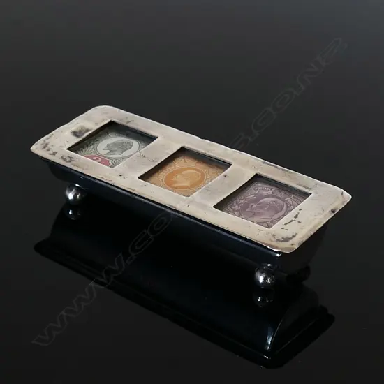 1902 Hallmarked Silver three compartment box by William Henry Sparrow