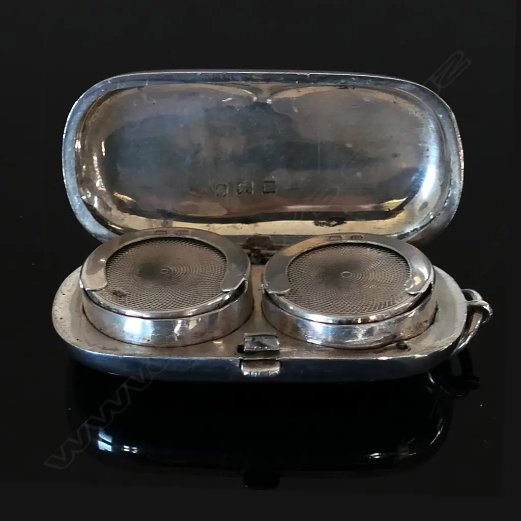 1911 Birmingham Silver Hallmarked Double Sovereign Case Image 1++