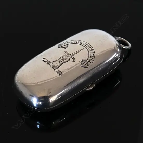 1911 Birmingham Silver Hallmarked Double Sovereign Case