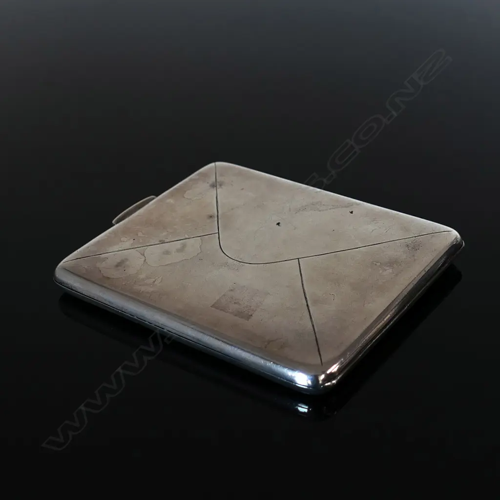 1933 Birmingham Sterling Silver Hallmarked cigarette case, in the form of an envelope, Image 1++