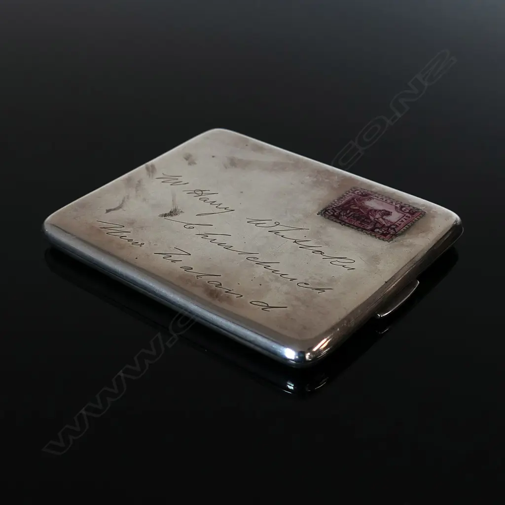 1933 Birmingham Sterling Silver Hallmarked cigarette case, in the form of an envelope, Image 1++