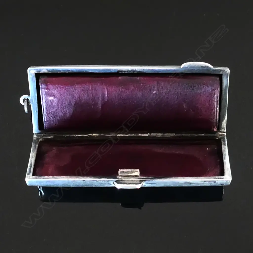 1913 Birmingham Sterling Silver Hallmarked stamp case, Image 1++