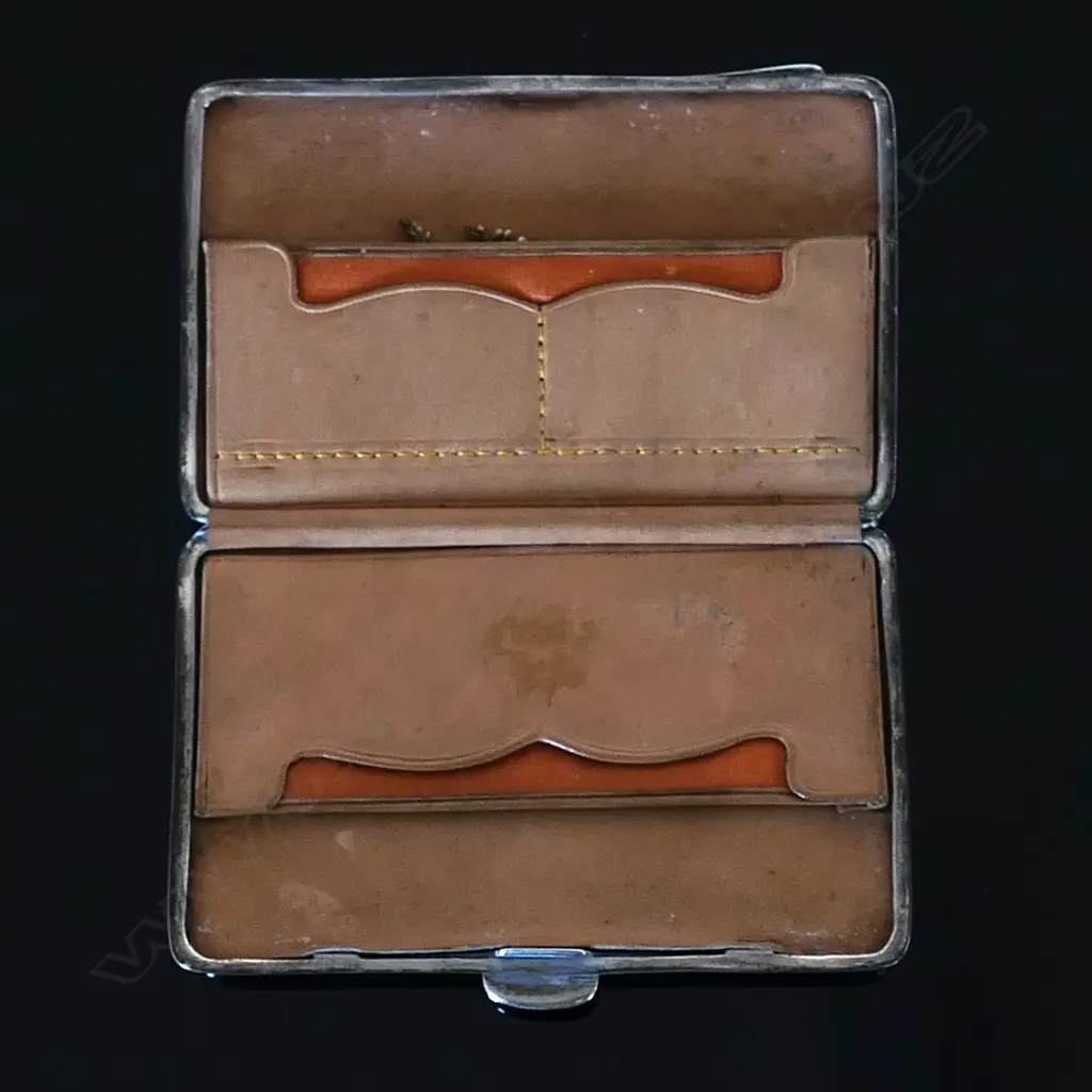1905 Birmingham Sterling Silver Hallmarked card and stamp case, Image 1++