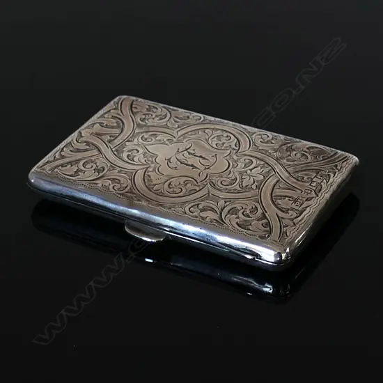 1905 Birmingham Sterling Silver Hallmarked card and stamp case,