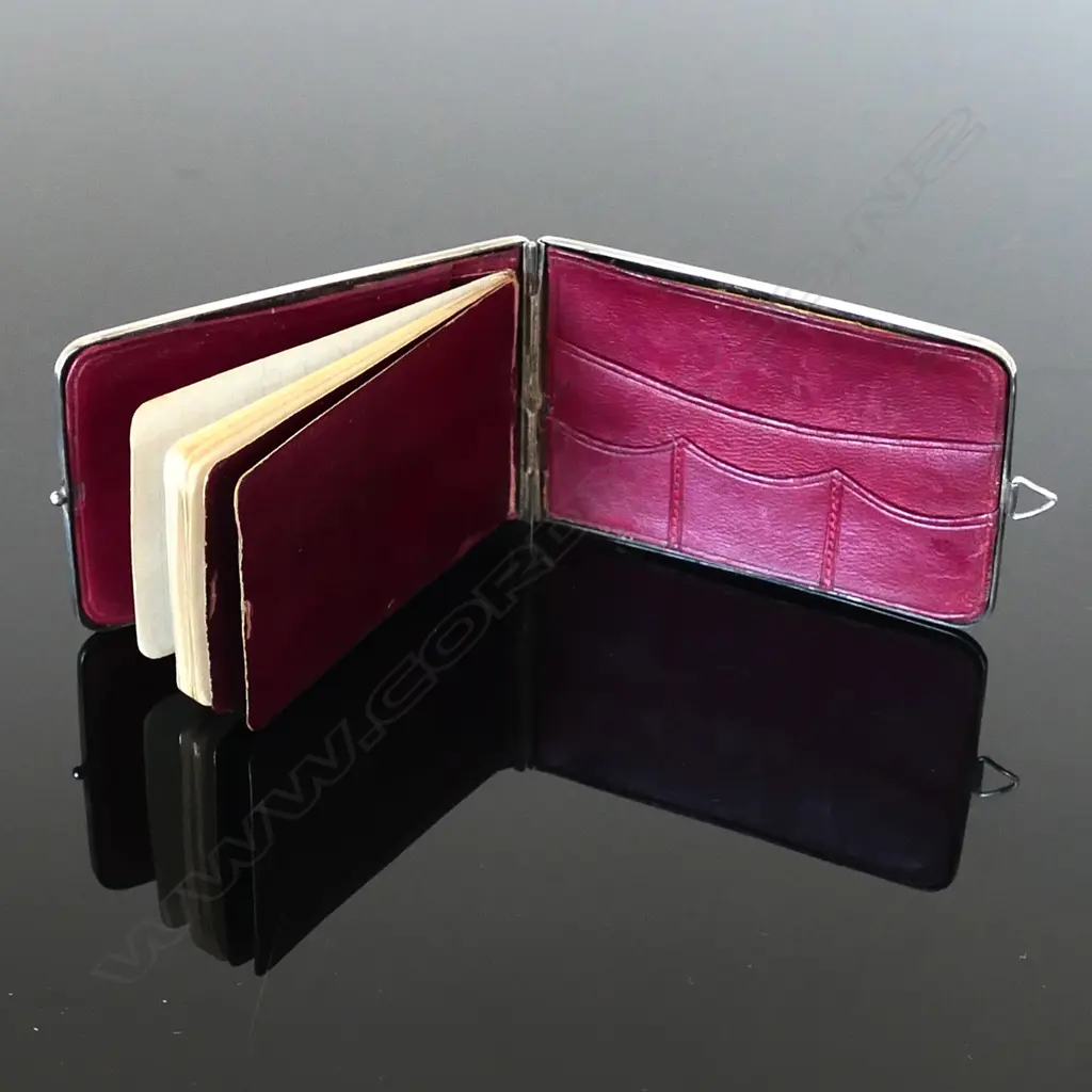 1908 Birmingham Sterling Silver Hall necessaire case with clasp closure, Image 1++