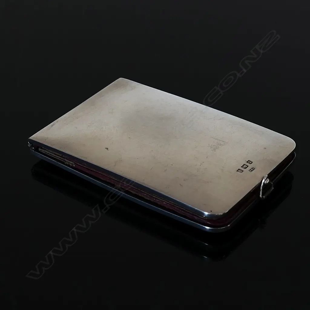 1908 Birmingham Sterling Silver Hall necessaire case with clasp closure, Image 1++
