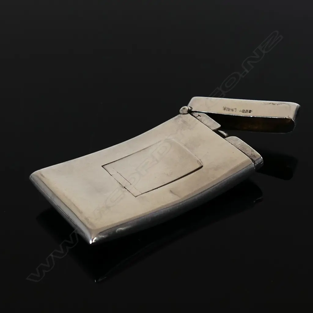1905 Birmingham Sterling Silver Hallmarked combination carte de visite and stamp case, Image 1++