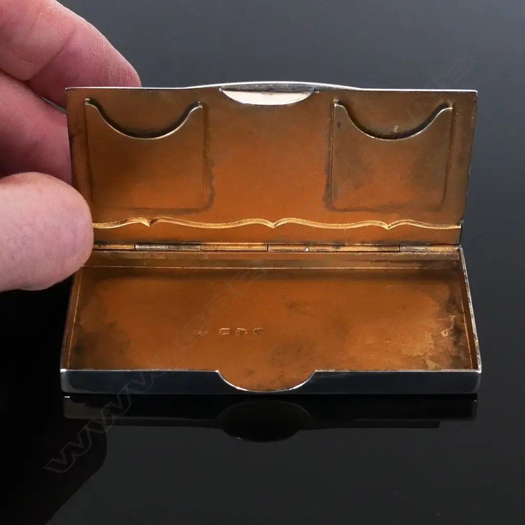 1896 Chester Silver Hallmarked flat Carte de Visite case in the form of a notebook, Image 1++
