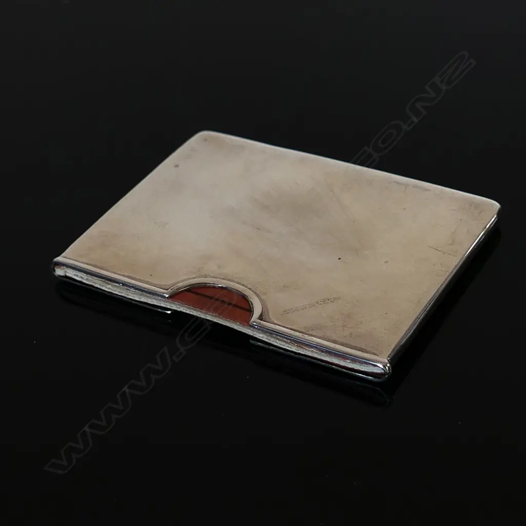 1913 Birmingham Hallmarked Silver Postage Stamp Booklet Case, with booklet of British 4d stamps Image 1++