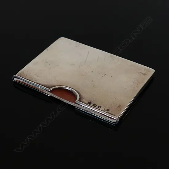 1913 Birmingham Hallmarked Silver Postage Stamp Booklet Case, with booklet of British 4d stamps