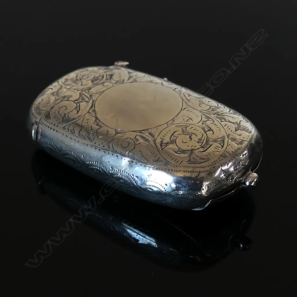 Silver plated Combination Vesta Case and Sovereign Holder with Stamp Compartment, Image 1++