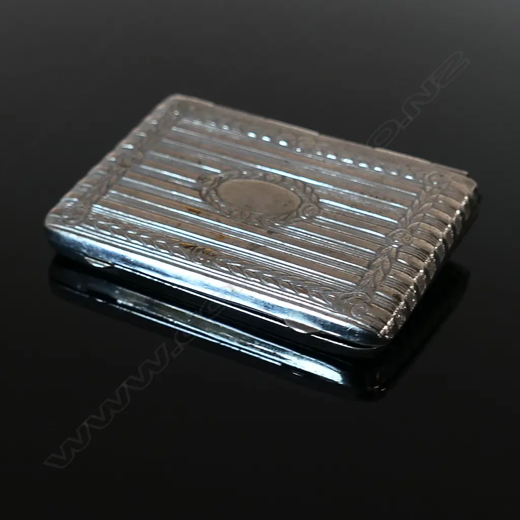 Silver Plate four compartment stamp case, Image 1++