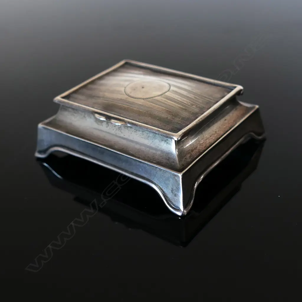 1911 Birmingham Hallmarked Silver Double Stamp box, Image 1++